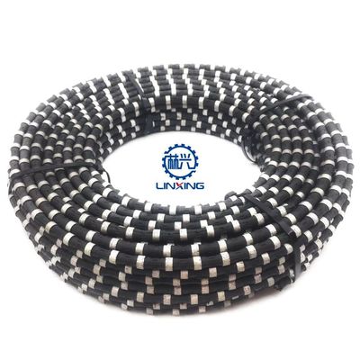 11.5mm 고무 스프링 다이아몬드 와이어 톱 채굴 광산 대리석 절단 다이아몬드 구슬 로프