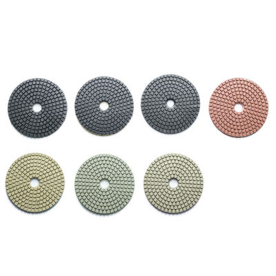 100mm 빗 융합 빗 다이아몬드 닦기 패드 그라나이트 대리석 쿼츠 돌 7 조각 세트