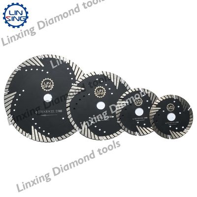 보호 된 터보 치아 다이아몬드 디스크 대리석 벽돌 기단 절단 22.23mm 아버 크기