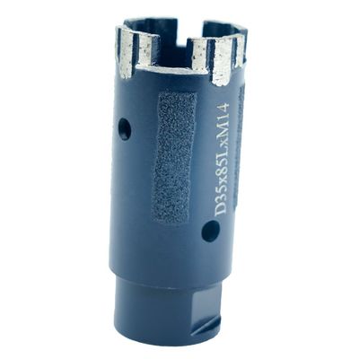 빨간색 그라닌트 돌 건조 뚫기 35mm 코어 뚫기 M14 어댑터와 철 분말