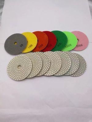 125mm 습한 닦기 패드 닦기 대리석 대리석 돌 슬랩 솜 패드 장점