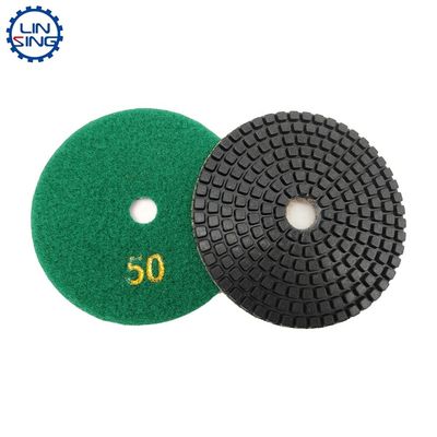 그라닌트 대리석 다이아몬드 樹脂 닦기 패드 샌드 페이퍼 젖은 흰 Buff 3 단계 패드 100mm 125mm 도구